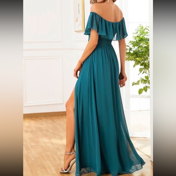 NWT Ever-Pretty Off Shoulder Ruffle Dress - Picture 3 of 5